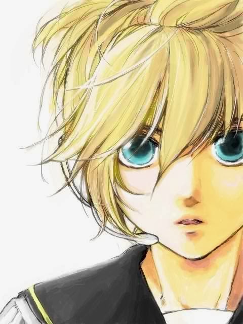 Anime boy with yellow hair